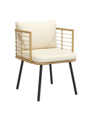 Sonata H Градински стол с възглавници Natural Poly Rattan