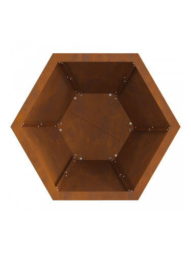 Sonata H Огнище Хексагонално 50x50x40 см От бурен стомана