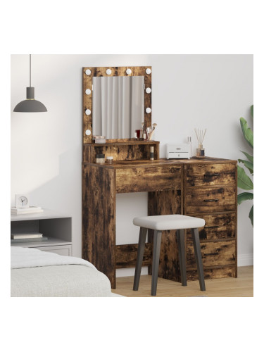 Sonata H Тоалетка с LED светлина, опушен дъб, 50x41x135 см
