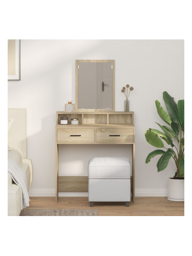 Sonata H Тоалетка с чекмеджета Дъб Сонома 79x41x140 см
