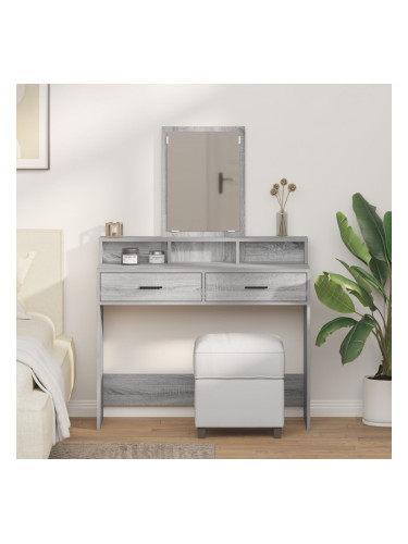 Sonata H Тоалетка с чекмеджета Сиво Сонома 100x41x140 см