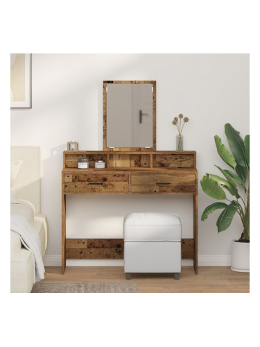 Sonata H Тоалктна маса с чекмеджета Старо дърво 100x41x140 см