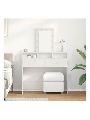 Sonata H Тоалетна маса Бяла МДФ 100 x 41 x 140 см Тоалетна маса