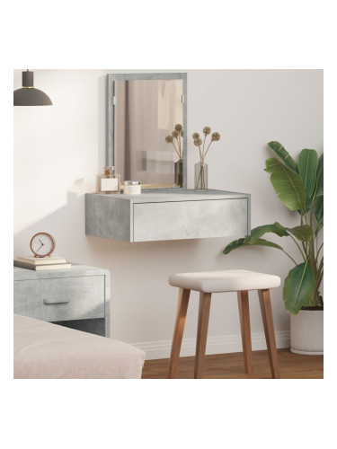 Sonata H Стенна тоалетна маса Бетонно сиво 60x40x70 см
