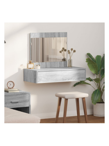 Sonata H Стена, монтирана маса за нареждане Сив сонома 83x40x70 см