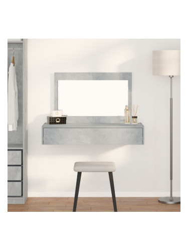 Sonata H Окачен тоалетен маса Бетонен сив 100x40x70 см