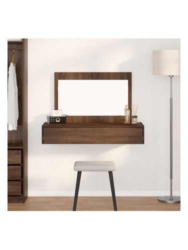 Sonata H Стенна тоалетна маса кафяв дъб 100x40x70 см