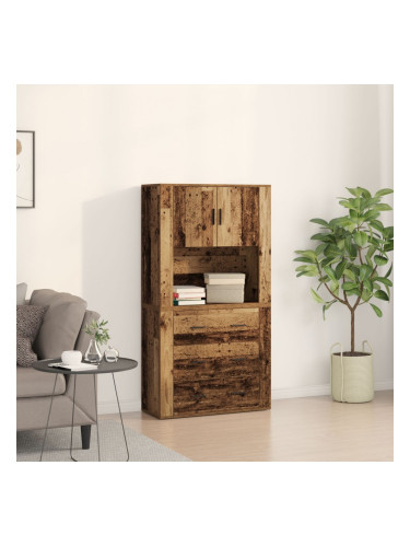 Sonata H Висок шкаф Стара дървесина 80x33x150 см