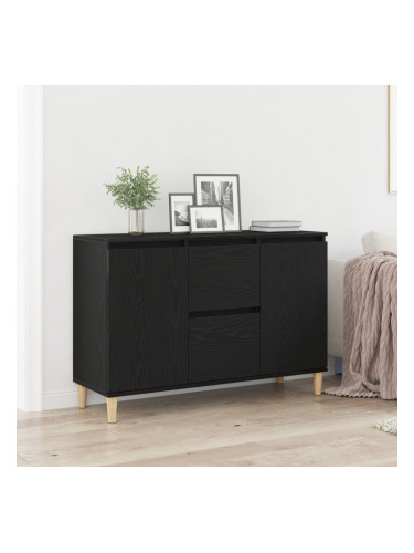 Sonata H Комод Черен Дъб 101x35x60 см Инженерна Дървесина