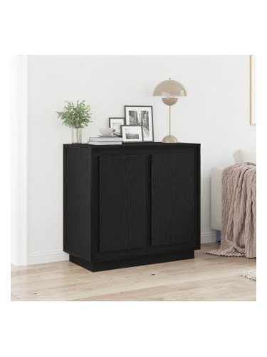 Sonata H Стенен шкаф Черен Дъб 80x34x75 см Инженерна дървесина