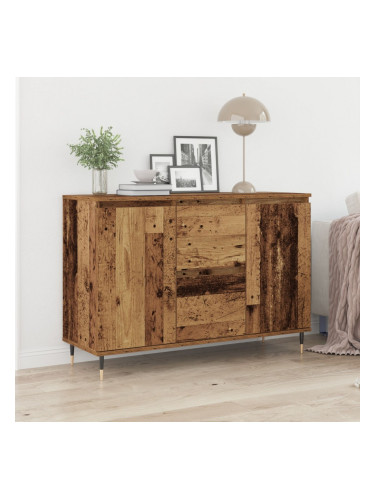 Sonata H Сайтборд с Врати и Чекмеджета Старо Дърво 101,5x35x70 см