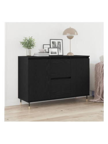 Sonata H Страница с врати и чекмеджета Черен дъб 101,5x35x70 см
