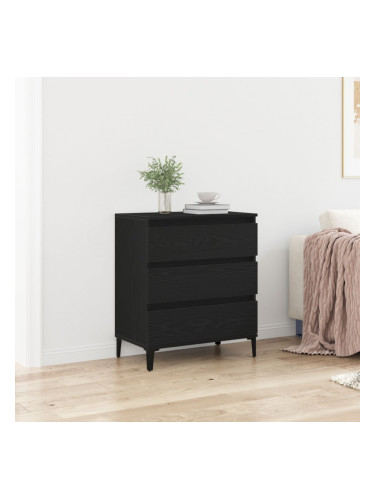 Sonata H Сайдборд Черен Дъб 60x35x70 см Инженерна Дървесина
