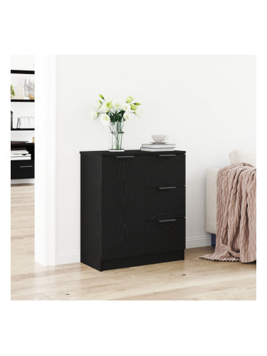 Sonata H Черен дъбен шкаф 60x30x70 см, изработен от инженерна дървесина