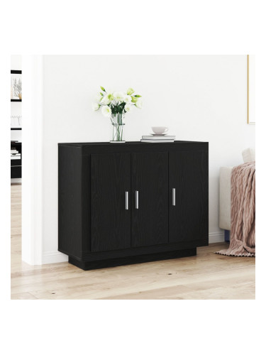 страничен шкаф Sonata H Черен Дъб 92x35x75 см от инженерна дървесина