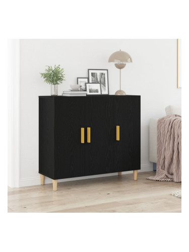 Sonata H Съединител Черен Дъб 90x34x80 см Инженерна Дървесина