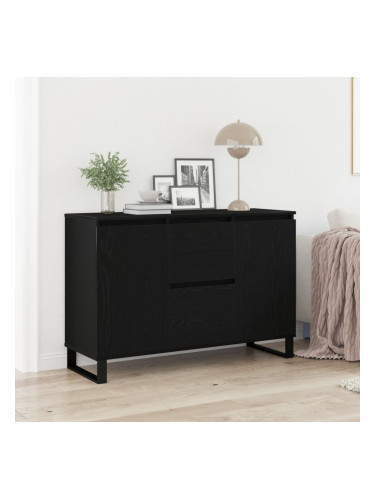 Sonata H Сайдборд Черен Дъб 104x35x70 см Инженерна Дървесина