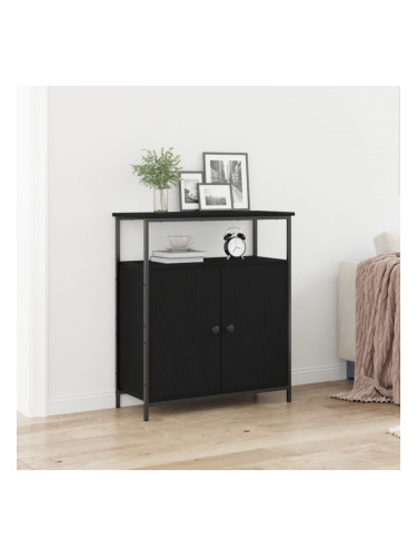 страничен шкаф Sonata H Черен дъб 70x30x80 см от инженерна дървесина