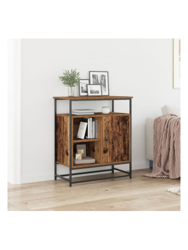 Sonata H Бюфет от старо дърво 69x35x80 см Инженерна дървесина и стомана
