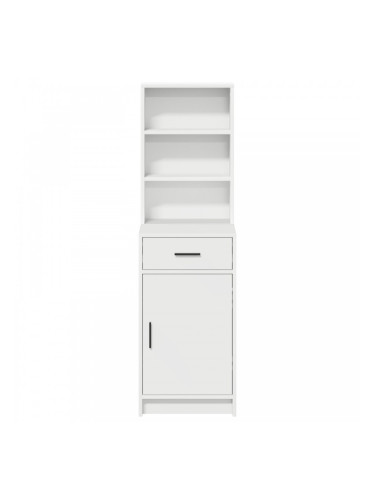 Sonata H Висок шкаф Бял 40x41x135 см от инжинерна дървесина