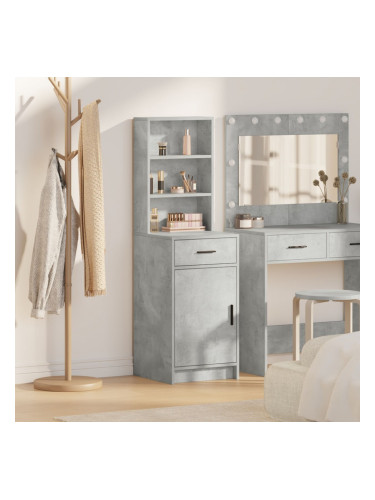 Sonata H Висок шкаф бетонно сиво 40x41x135 см Инженерна дървесина