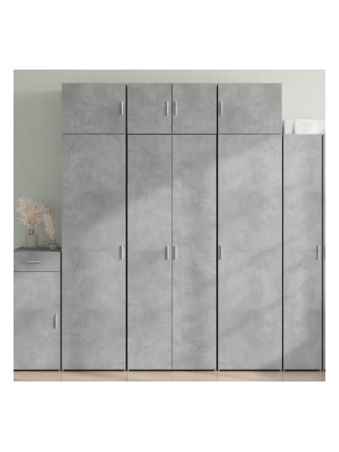 Sonata H Висок шкаф, бетонно сив, 70x42,5x185 см, инженерно дърво