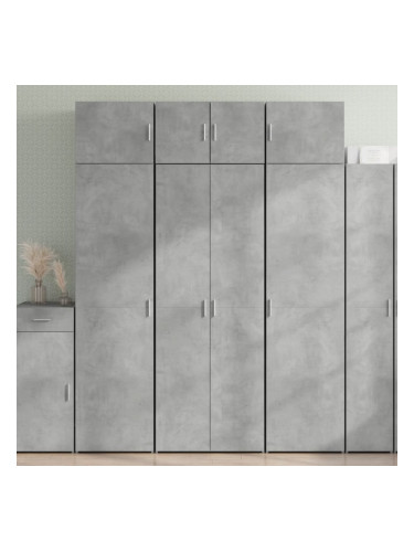 Sonata H Висок шкаф, бетонно сив, 70x42,5x185 см, инженерно дърво