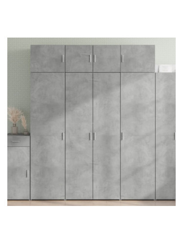 Sonata H Висок шкаф, бетонно сив, 80x42,5x185 см, инженерно дърво