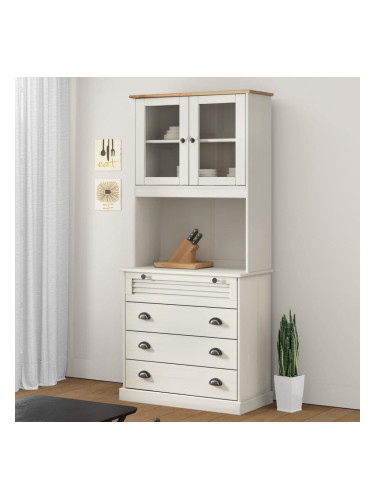 Sonata H Висок шкаф VIGO, бял, 80x40x176 см, бор масив