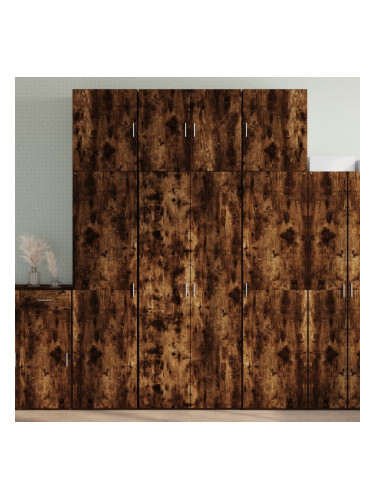 Sonata H Висок шкаф, опушен дъб, 80x42,5x249 см, инженерно дърво