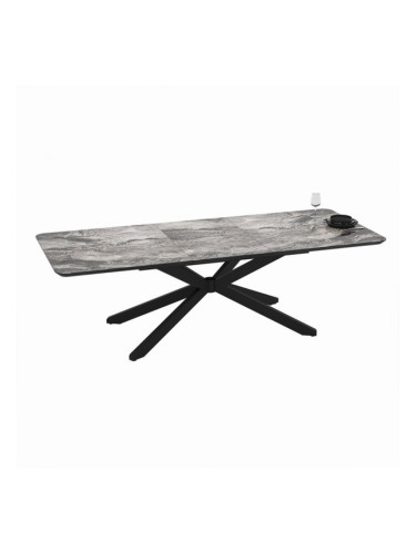 Трапезна маса MONA, Разтегателна, Черен мрамор