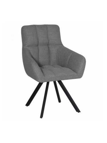 Трапезен стол ALGAN, Светло сиво и Черно