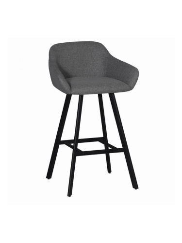 Бар стол MEY, Светло сиво и черно