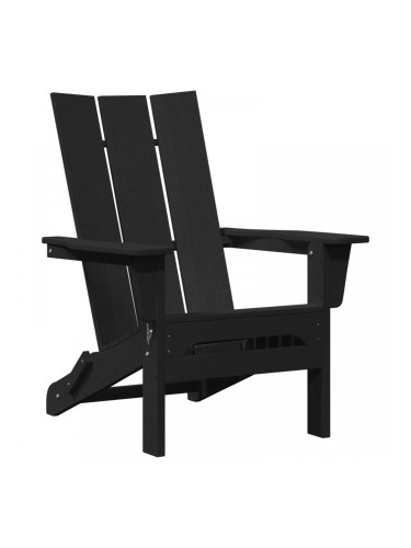 Сгъваеми столове Adirondack Sonata H 2 броя Черен 74.5x80.5x90 см HDPE