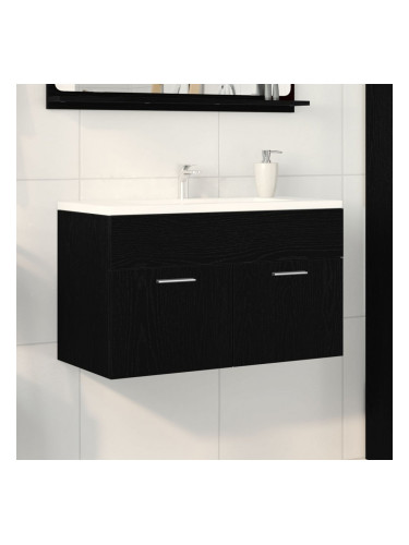 Sonata H Ракла за баня Черен дъб 90x38,5x46 см Инженерна дървесина