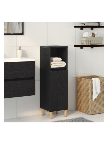 Sonata H Бюфет за баня Черен дъб 30x30x100 см Инженерна дървесина