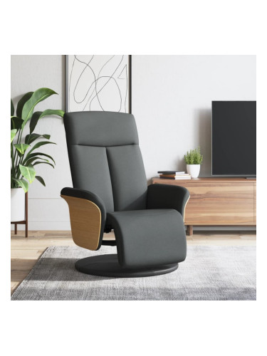 Sonata H Реклайнер стол с поставка за крака, тъмносив, плат