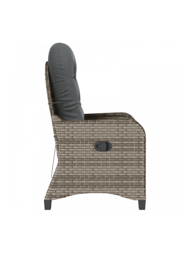Sonata H Recliner Chair with Cushion Grey Poly Rattan