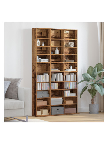 Sonata H CD шкаф - Старо дърво - 101x23x177.5 см - Конструирано дърво