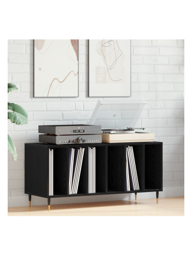 Sonata H Шкаф за записи Черен дъб 100x38x48 см Инженерна дървесина