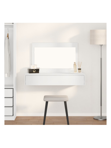 Sonata H Тоалетна масичка за стена Бяла 100x40x70 см