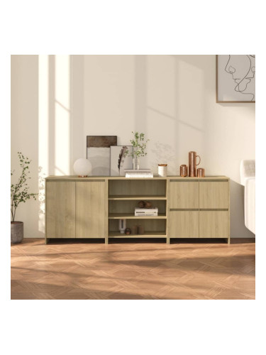 Sonata H Бюфет от 3 части, дъб сонома, инженерно дърво
