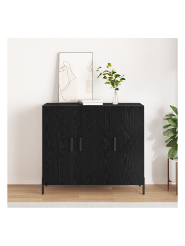 Sonata H Черно дъбово шкафче 90x34x80 см, направено от инженерна дървесина