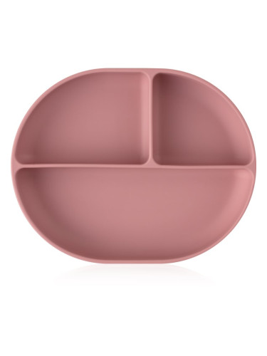 Petite&Mars Take&Match 6m+ разделена чиния с вендуза Dusty Rose 1 бр.