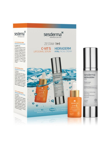 Sesderma Set C-Vit 5 + Hidraderm Hyal подаръчен комплект за освежаване и хидратация 2 бр.