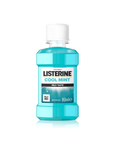 Listerine Cool Mint Mild Taste вода за уста без алкохол вкус Cool Mint 80 мл.
