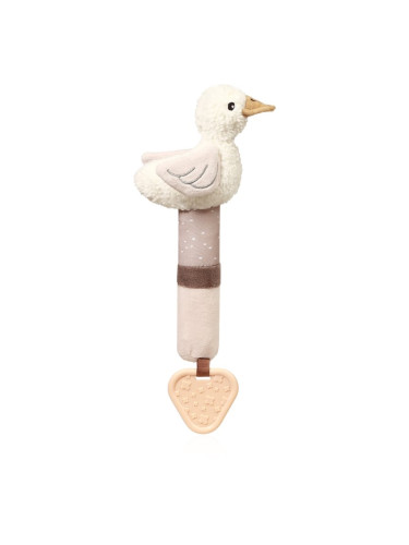 BabyOno Goose Zoe 3m+ писукаща играчка с гризалка 1 бр.