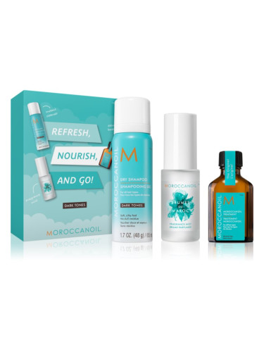 Moroccanoil Refresh, Nourish, and Go! (Dark Tones) комплект за тъмна коса за жени
