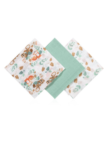 BabyOno Super Soft Mint пелени от плат 70x70 cm Mint 3 бр.