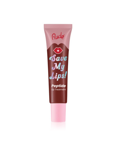 Rude Cosmetics Save My Lips подхранващ и хидратиращ балсам за устни с пептиди цвят Cherry 15 мл.